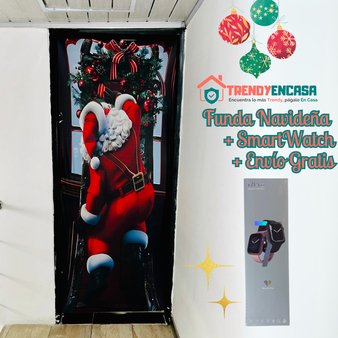 Fundas para puertas con diseños Navideños + SmartWatch Gratis